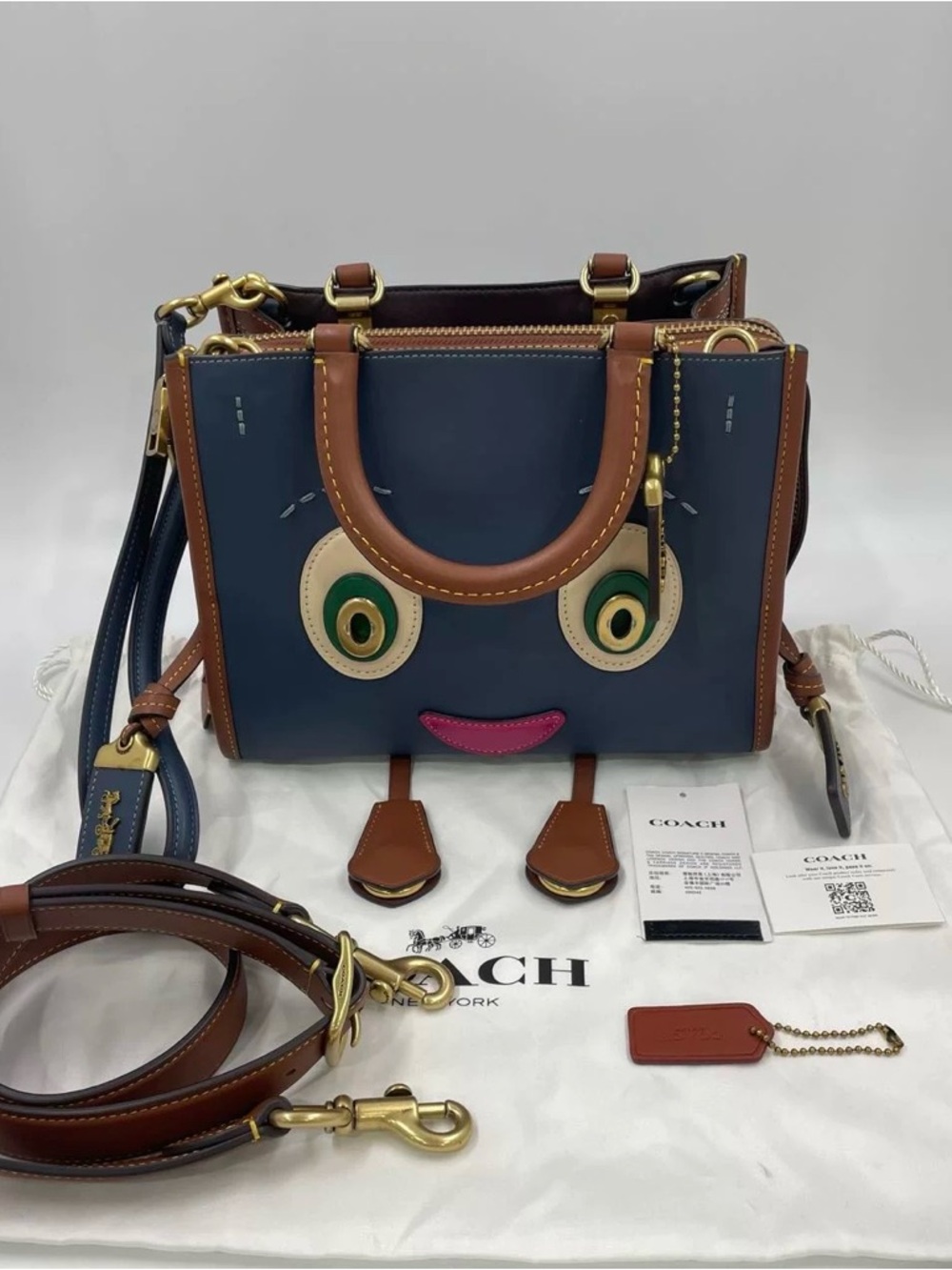 Coach Coachies Sparkie Rogue 25 Leather Handbag in Signature Textile Jacquard